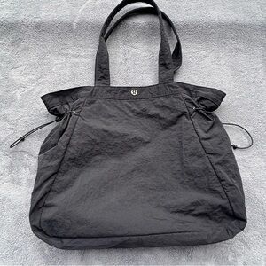 lululemon Black Tote Bag Side Cinched